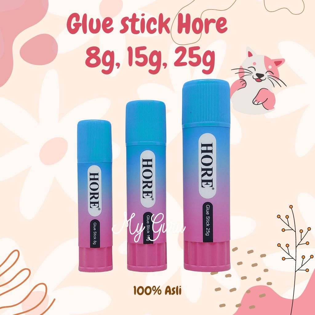 

[PCS] LEM GLUE STICK HORE POP1 / LEM KERTAS / LEM PEREKAT 8G , 15G, 25G