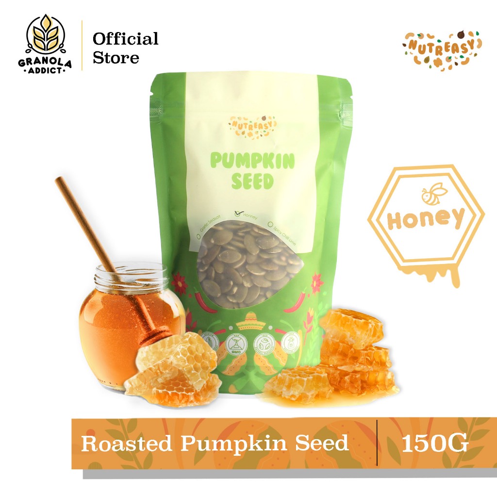 

Granola Addict - Nutreasy Roasted Pumpkin Seed (Honey) / Biji Labu Rasa Manis Madu 150G