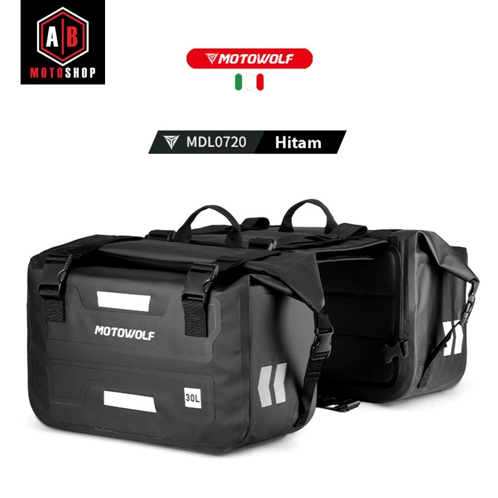 MOTOWOLF SIDE BAG MOTOR TAS TRAVEL MULTIFUNGSI ANTI AIR MDL 0720