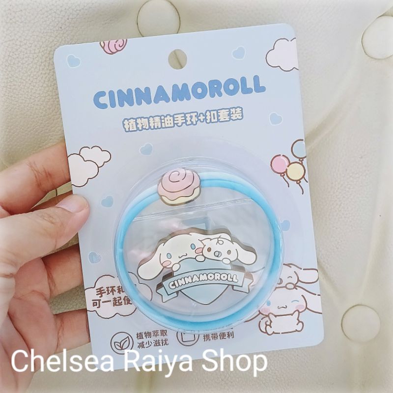 Gelang dan Penjepit Anti-nyamuk Sanrio Cinnamoroll Milk 1+1pcs Cinamorol Cinamoroll Cinnamonroll Kaw