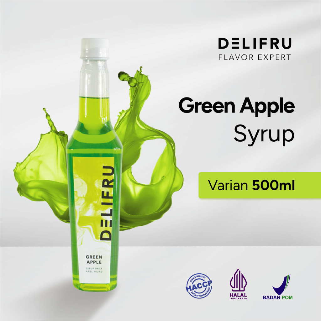 

Delifru Green Apple Syrup 500 ml - Sirup Apel Hijau