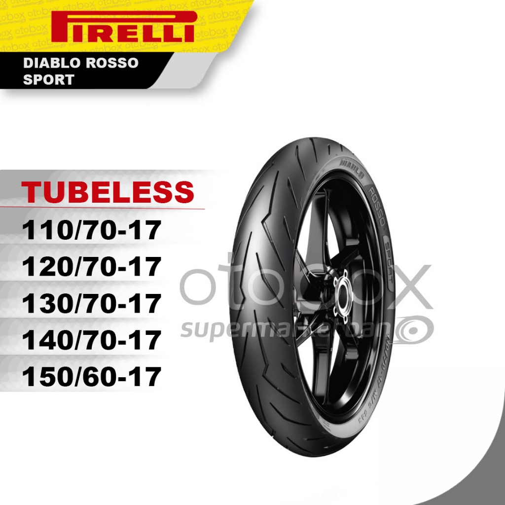 Ban Luar PIRELLI DIABLO ROSSO SPORT Ukuran 110/70 120/70 130/70 140/70 150/60 Ring 17 Tubeless