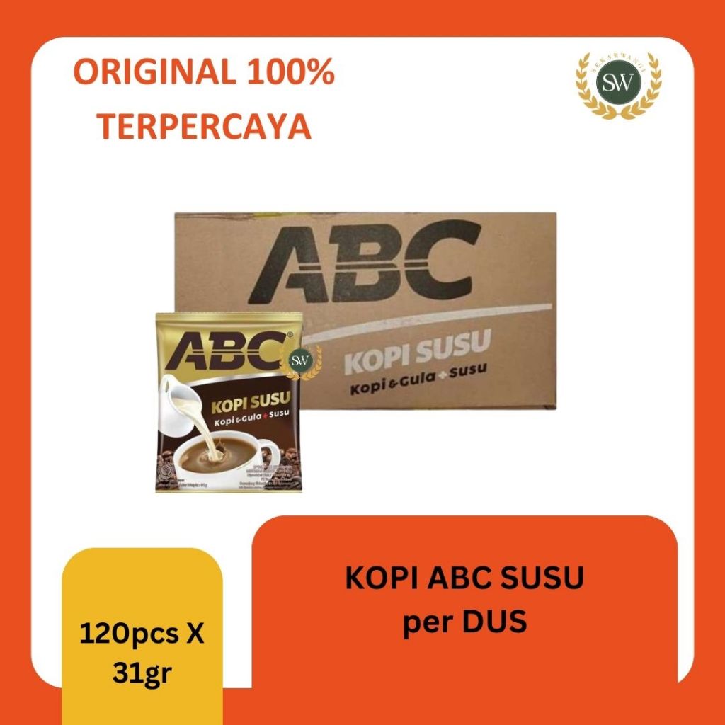 

ABC Susu - Kopi Susu - PER DUS - Isi 120 sachet @31gr