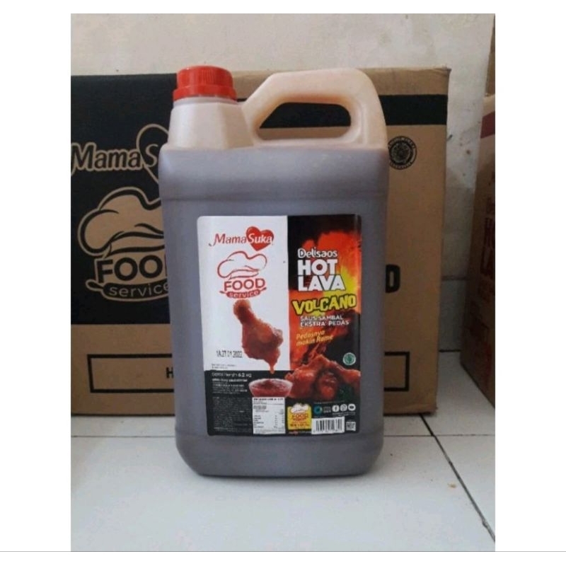 

Mamasuka Delisaos Hot Lava Volcano 6,2 KG Kemasan Dirigen