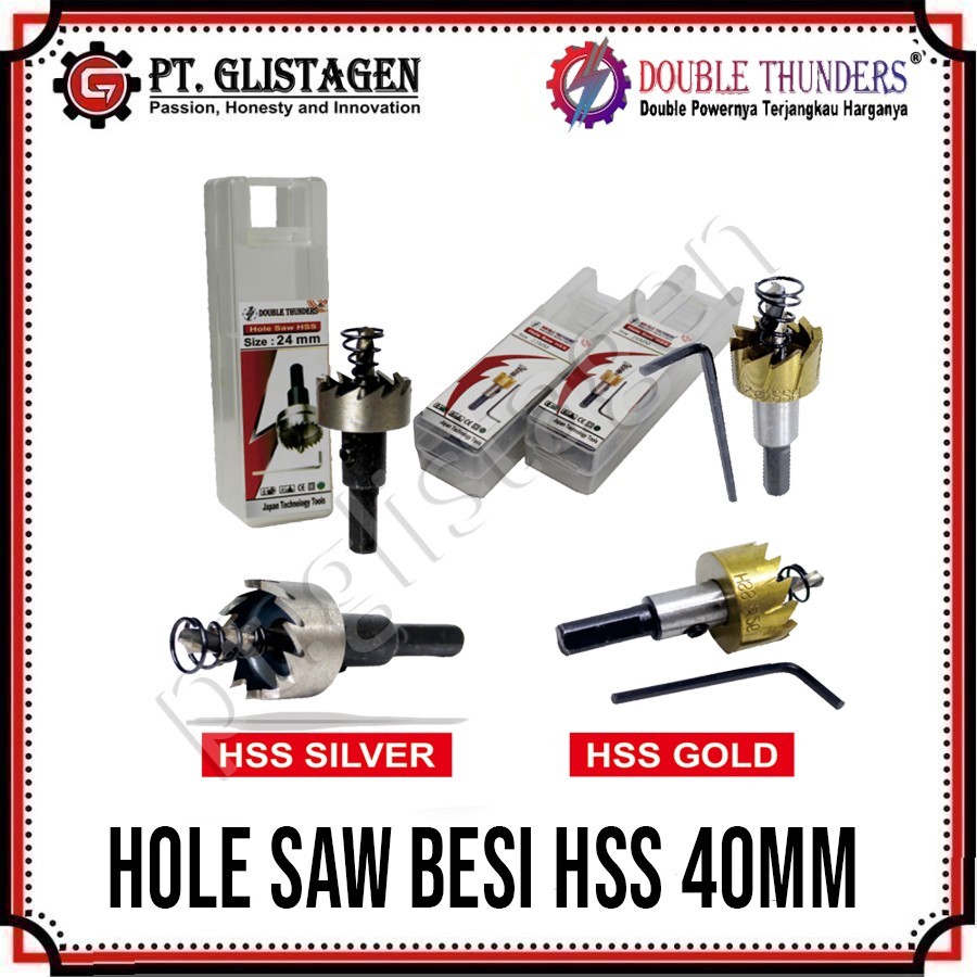 DT Hole Saw HoleSaw Besi HSS 40mm Mata Bor Besi Holesaw 40MM