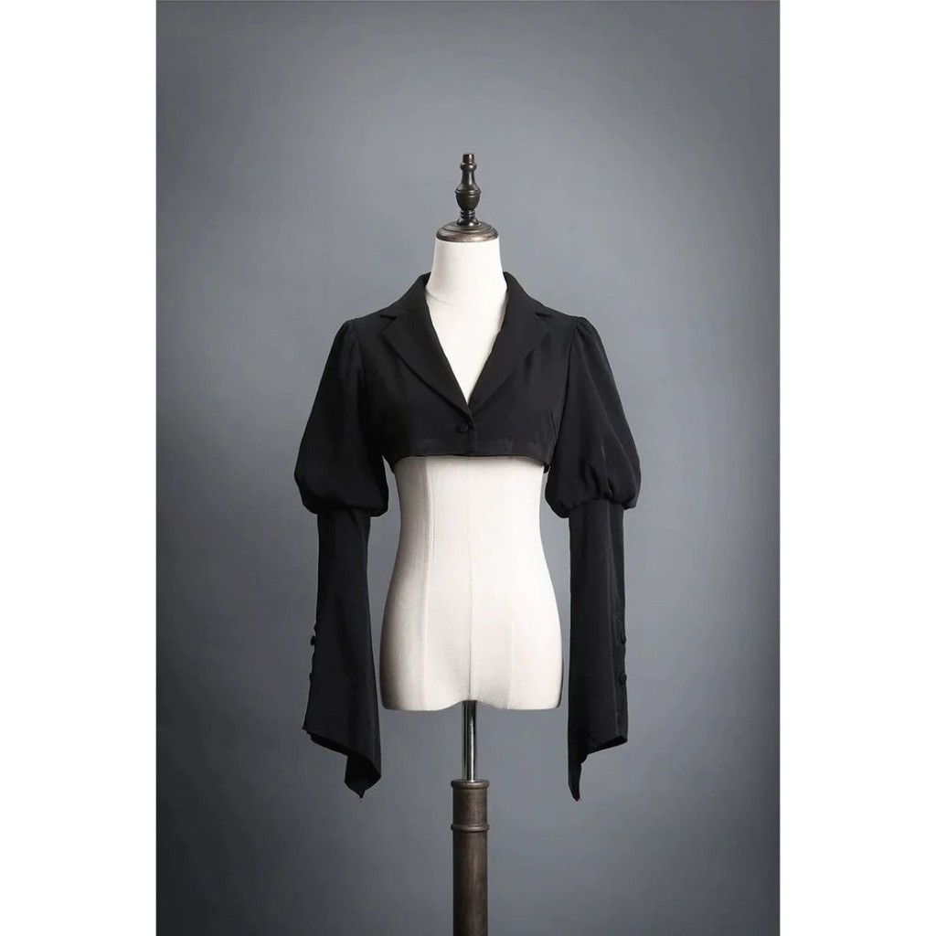 Outer crop lengan panjang/ atasan wanita satin -NS514