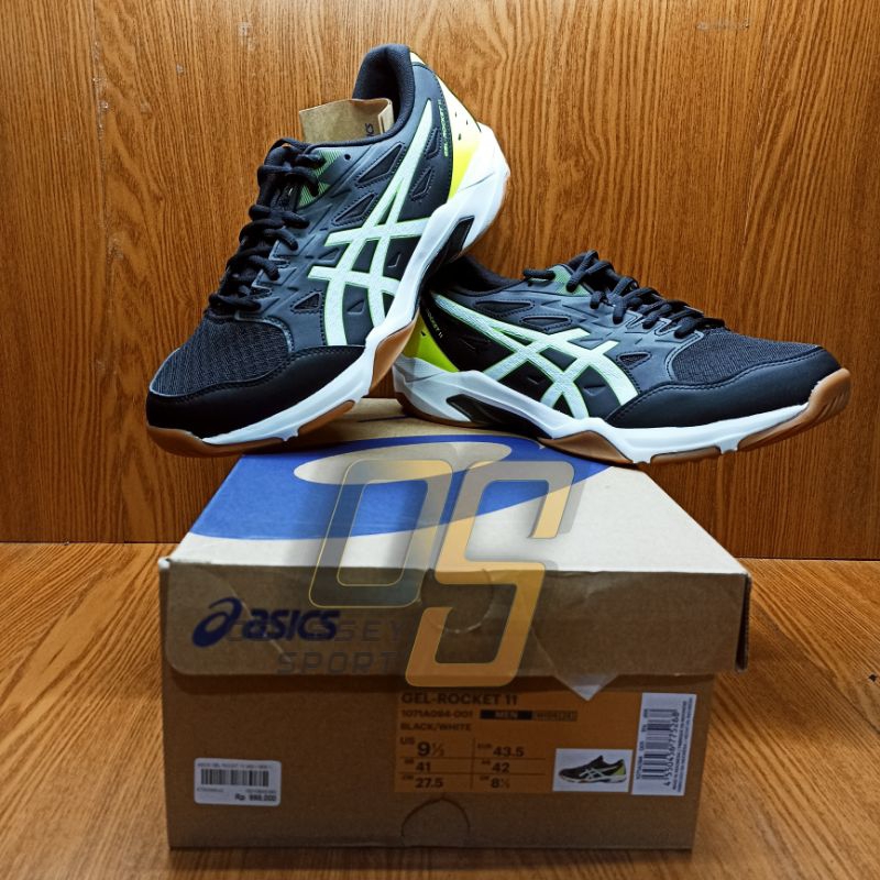 Sepatu Voli Asics Gel Rocket 11 (Black/White) 100% ORIGINAL