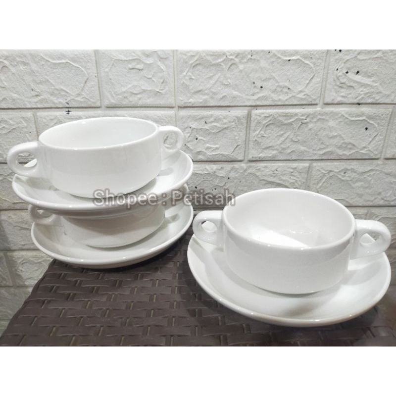 Mangkok Consume Keramik / Consomme Cup Ceramic / Mangkok Zuppa Sup / Mangkok Sup Keramik / Mangkok L