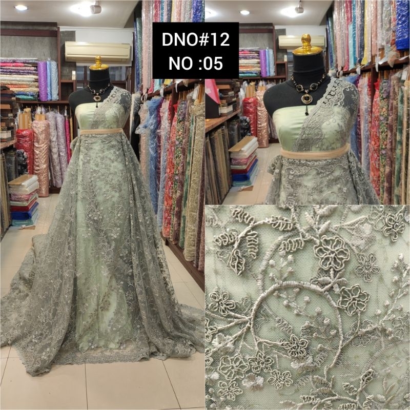 kain Tile Brokat Bunga Akar Salur DNO#12 No:05