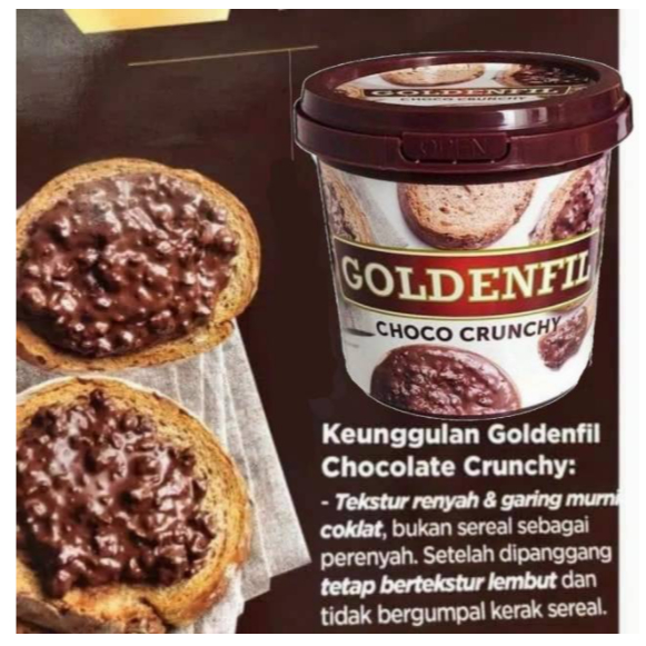

Korzaln Goldenfil Choco Crunchy Kemasan Pail 1Kg