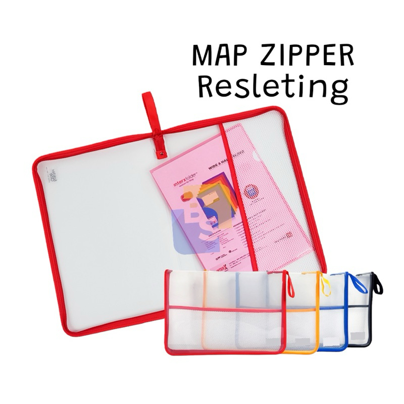 

Map Zipper/Sleting/Resleting Folio - 1 Pcs