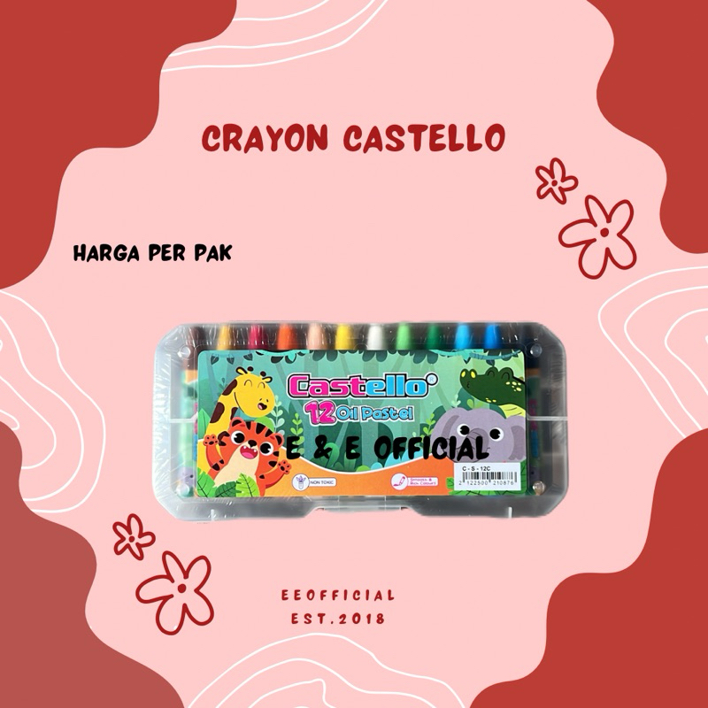 

CRAYON VOXY CASTELLO 12 WARNA / CRAYON MURAH OIL PASTEL / CRAYON STANDARD / CRAYON JADUL