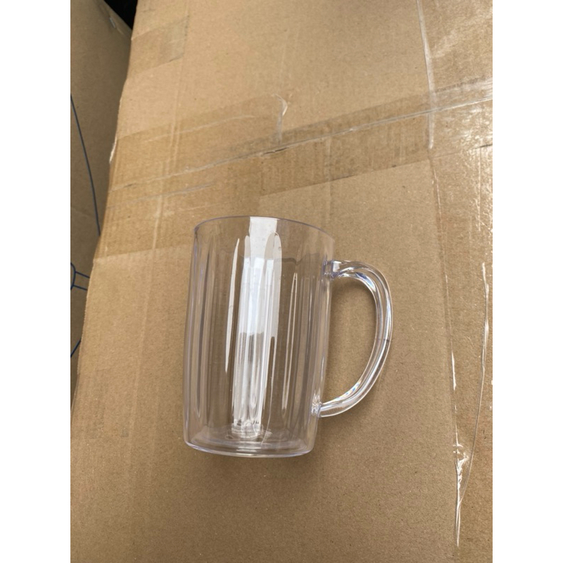 Gelas Teh Atom Mika Cangkir Plastik Bening Besar Tempat Kopi Teh (6PCS)