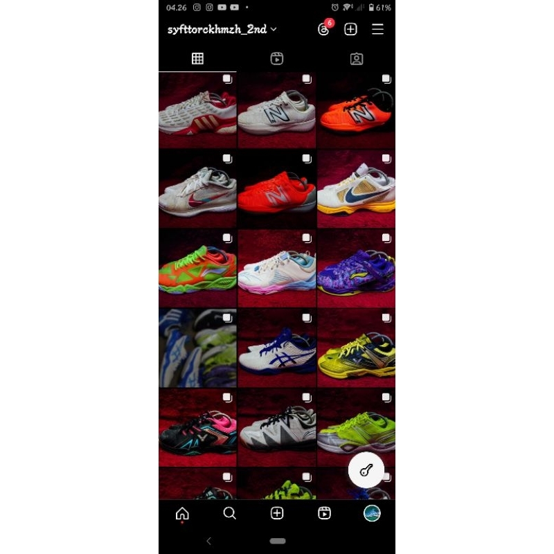 sepatu tenis bekas pakai original