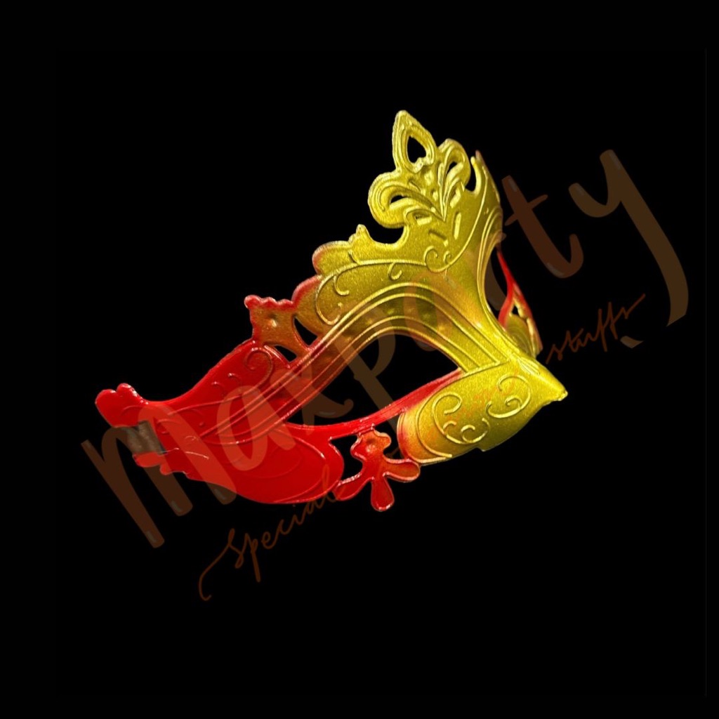 Topeng Pesta / Kacamata Pesta Ulang tahun Bicolor Gradasi Gold