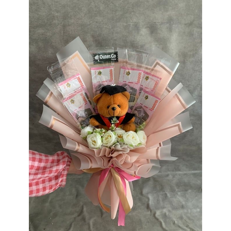 Pola Mewah Buket Uang Wisuda / Buket Boneka Wisuda / Buket Wisuda/ Buket Boneka / Buket Uang
