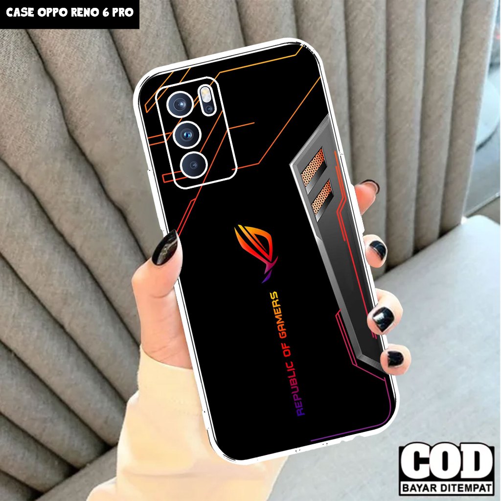 Case OPPO RENO 6 PRO - Casing OPPO RENO 6 PRO Motif ( ROG ) - Softcase Premium Fourside - Bening Tra