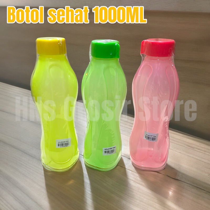 Botol minum sehat 1 liter plastik - botol sovenir murah grosir