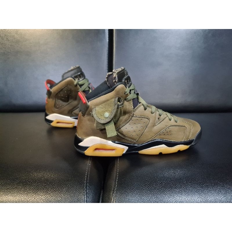 Sepatu Nike Jordan Retro 6 Travis Olive Size 39