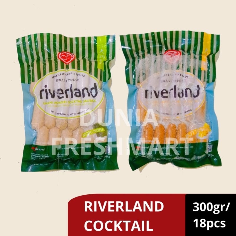 

RIVERLAND SOSIS SMOKED ARABAIKI CHEDDAR COCKTAIL/AONORI COCKTAIL 300GR/18PCS SOSIS RUMPUT LAUT SOSIS KEJU ASAP SOSIS COCKTAIL