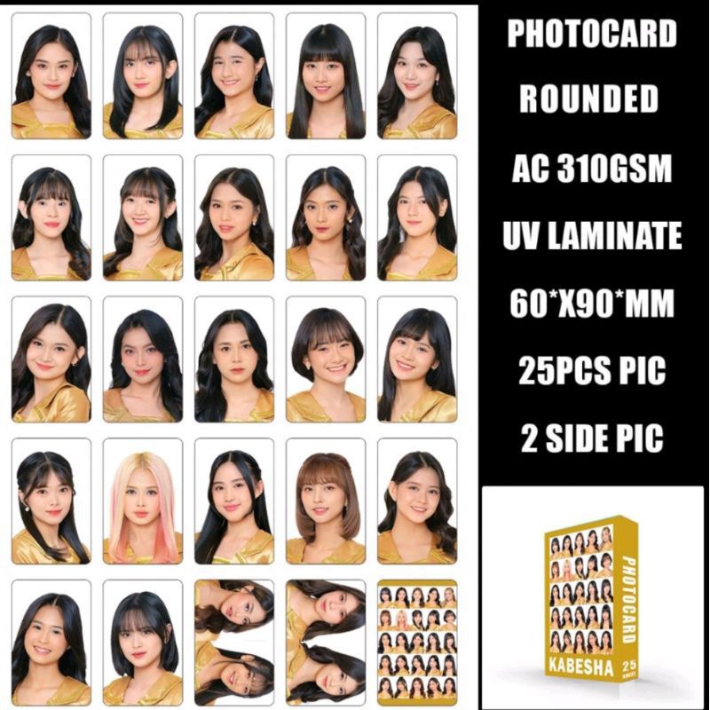 photocard "KABESHA" JKT48 Freya selca dkk premium isi 25 pcs 2 sisi Viral 2024 terbaru