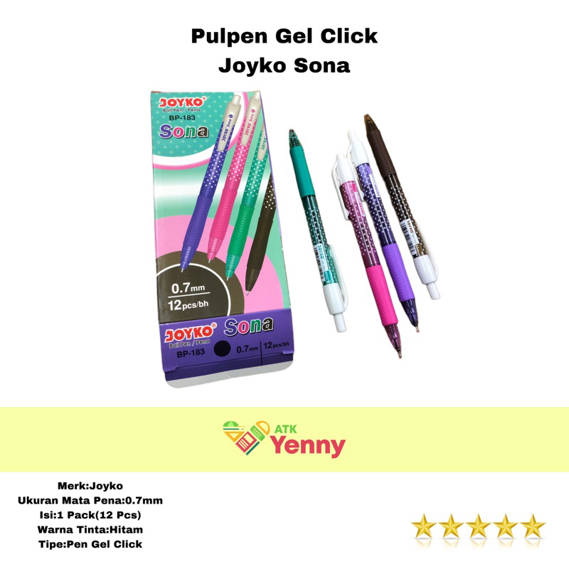 

Ball Pen Joyko Sona / Pulpen Joyko Sona 0.7mm 1 Pack(12 Pcs)