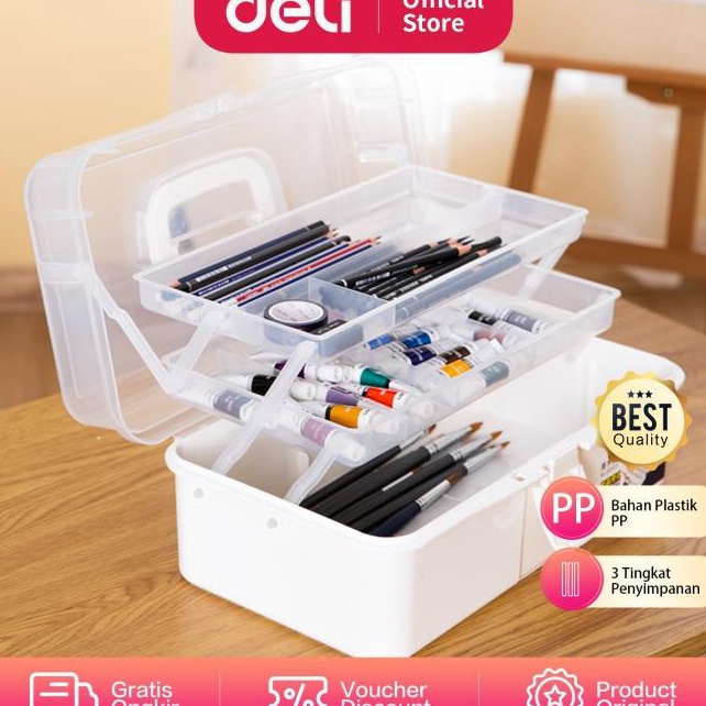 

Deli Large Art Toolbox Kotak Peralatan Seni 682 6833 KODE Q3R5