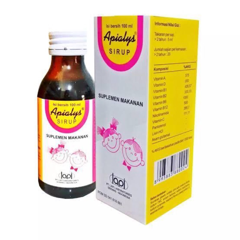 Apialys Sirup 100ml / Suplemen Makanan Anak / Vitamin Anak