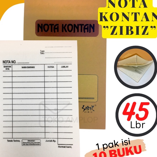 

Limited Edition Buku NOTA KONTAN 1 ply Nota Kontan Rangkap 1