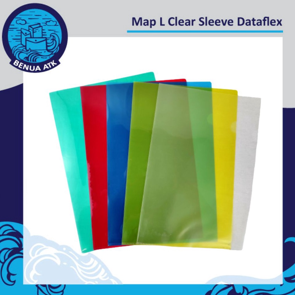 

New Promo Map Plastik L Clear Sleeve Folio Dataflex isi 12pcs DF732
