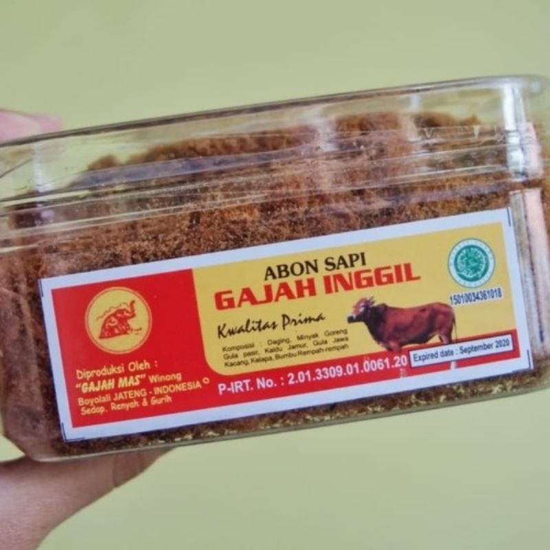 

Abon Sapi PEDAS Gajah Inggil Kemasan Toples 250gr Asli Boyolali