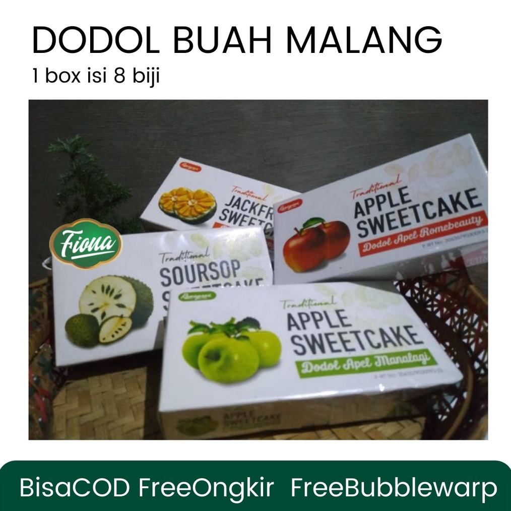 

FANTASTIS Fiona Dodol Apel Manalagi Nangka Sirsak 1pack isi 8pcs