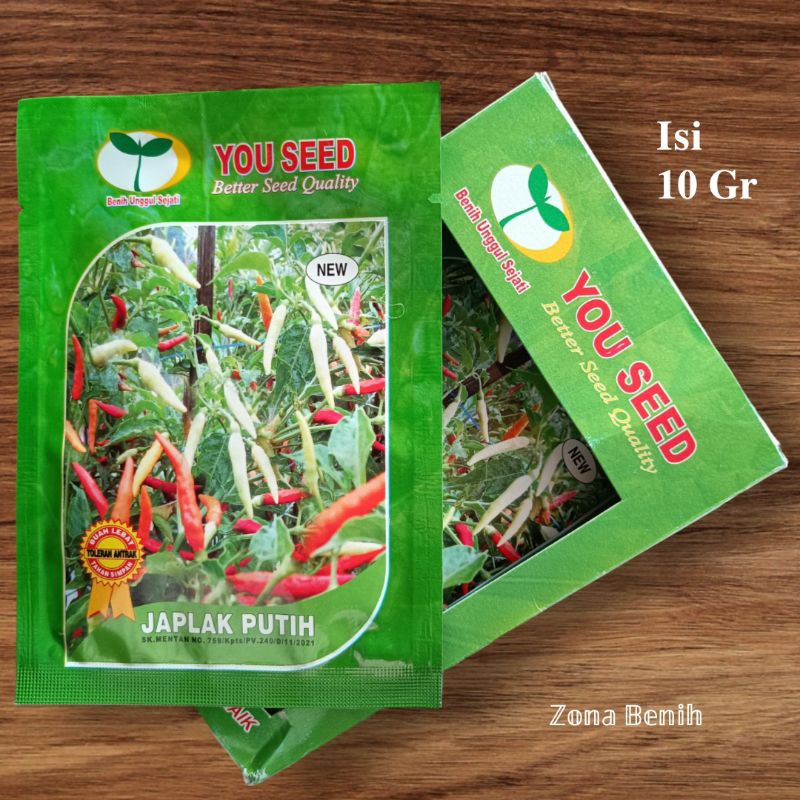 Benih Bibit Cabe Rawit Unggul JAPLAK PUTIH Isi 10 Gram