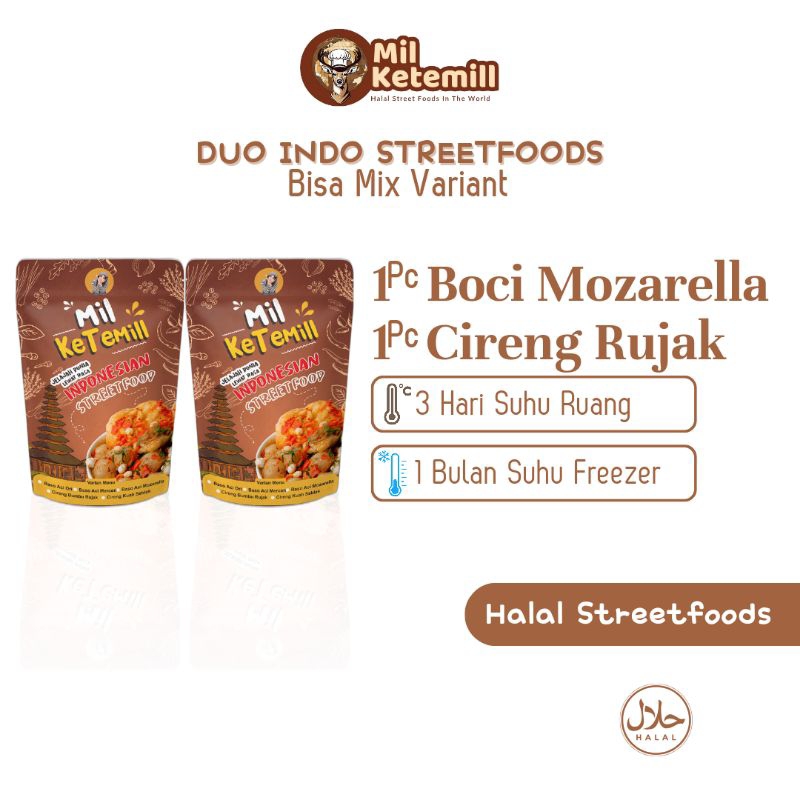 

Boci Mozarella + Cireng Rujak Duo Indo Streeetfood