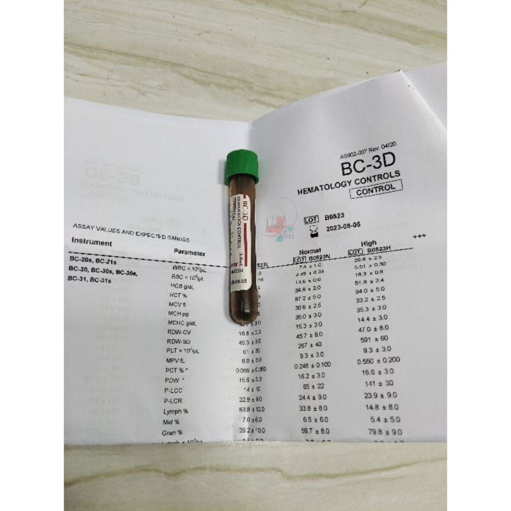 KONTROL HEMATOLOGY MINDRAY BC-3D NORMAL 3ml | MINDRAY