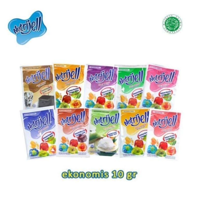 

[ecer] Nutrijell 10gr jelly Powder Kemasan Ekonomis / Agar agar nutrijell jeli sachet