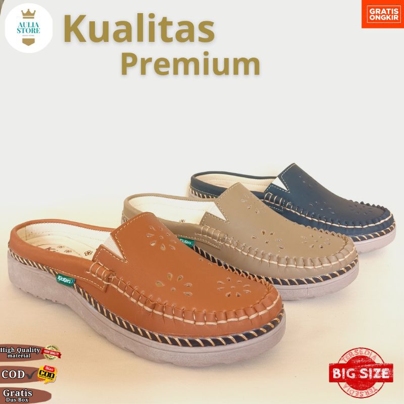 Sandal Slip On Wanita Kickers big size (Jumbo) kode S-24 dan S 74