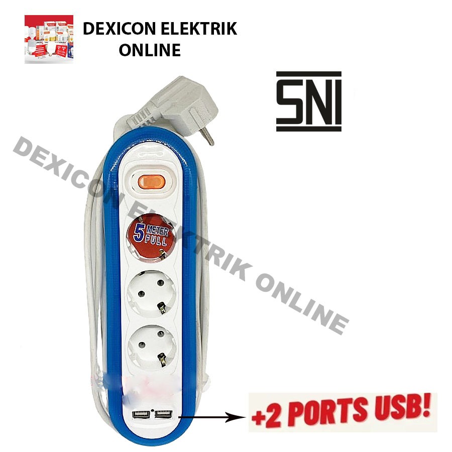 stop kontak usb 3LB+5mtr/usb stop kontak/stop kontak usb/adaptor usb/colokan usb/charger usb/usb