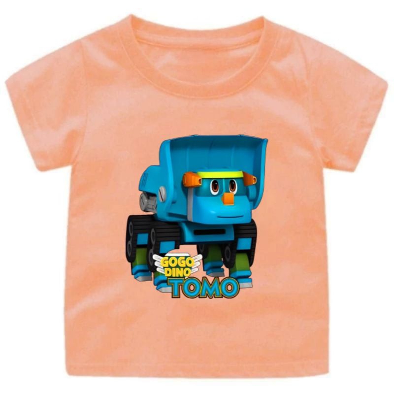baju kaos atasan anak laki-laki dan perempuan gogodino tomo