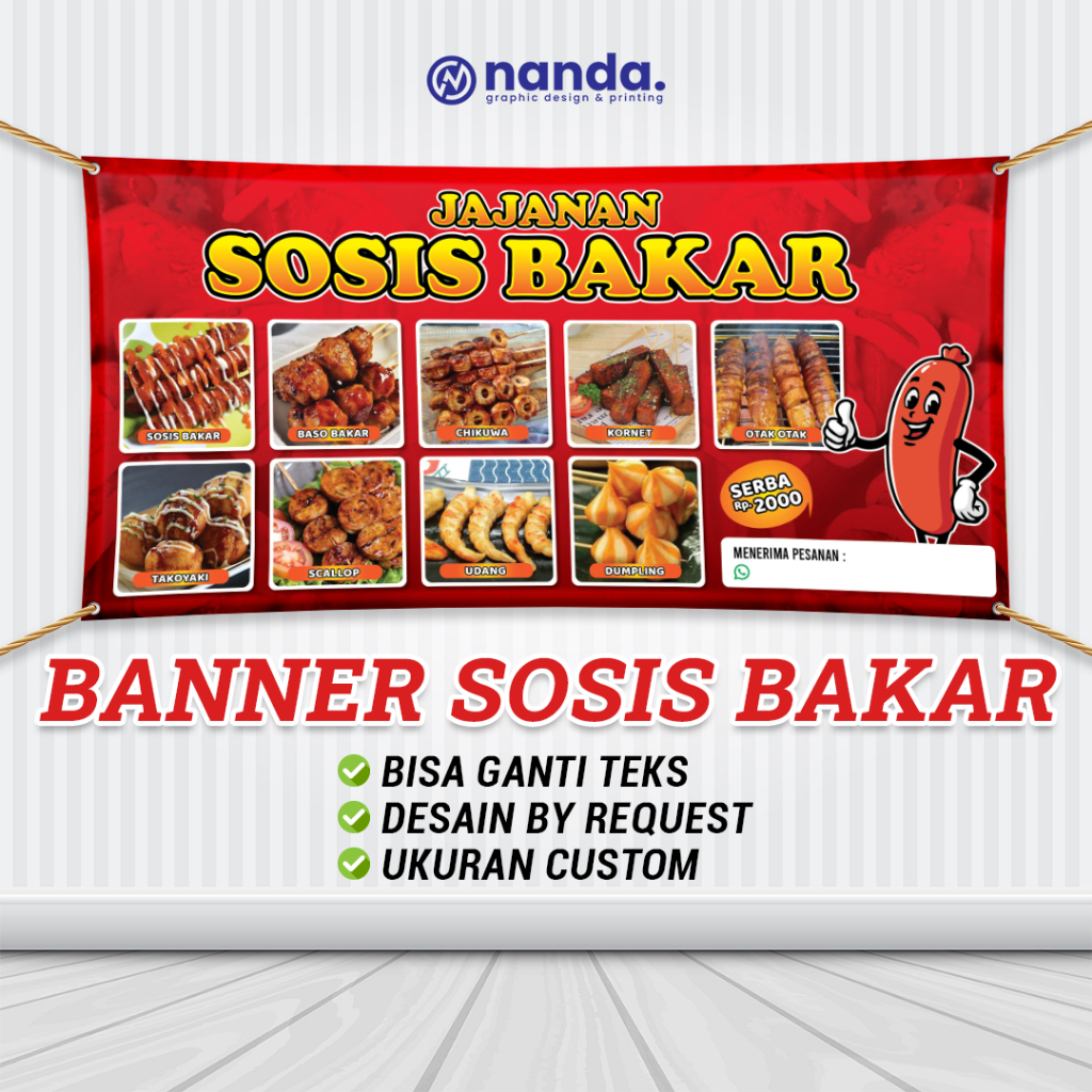 SPANDUK SOSIS BAKAR - BANNER SOSIS BAKAR - SPANDUK SOSIS BAKAR - BANNER SOSIS BAKAR