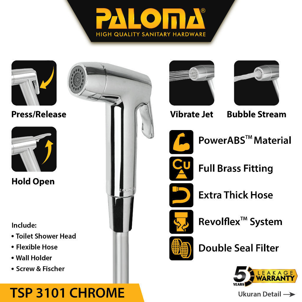 PALOMA TSP 3101 Toilet Shower Jet Washer Bidet Cebok Kloset Closet WC