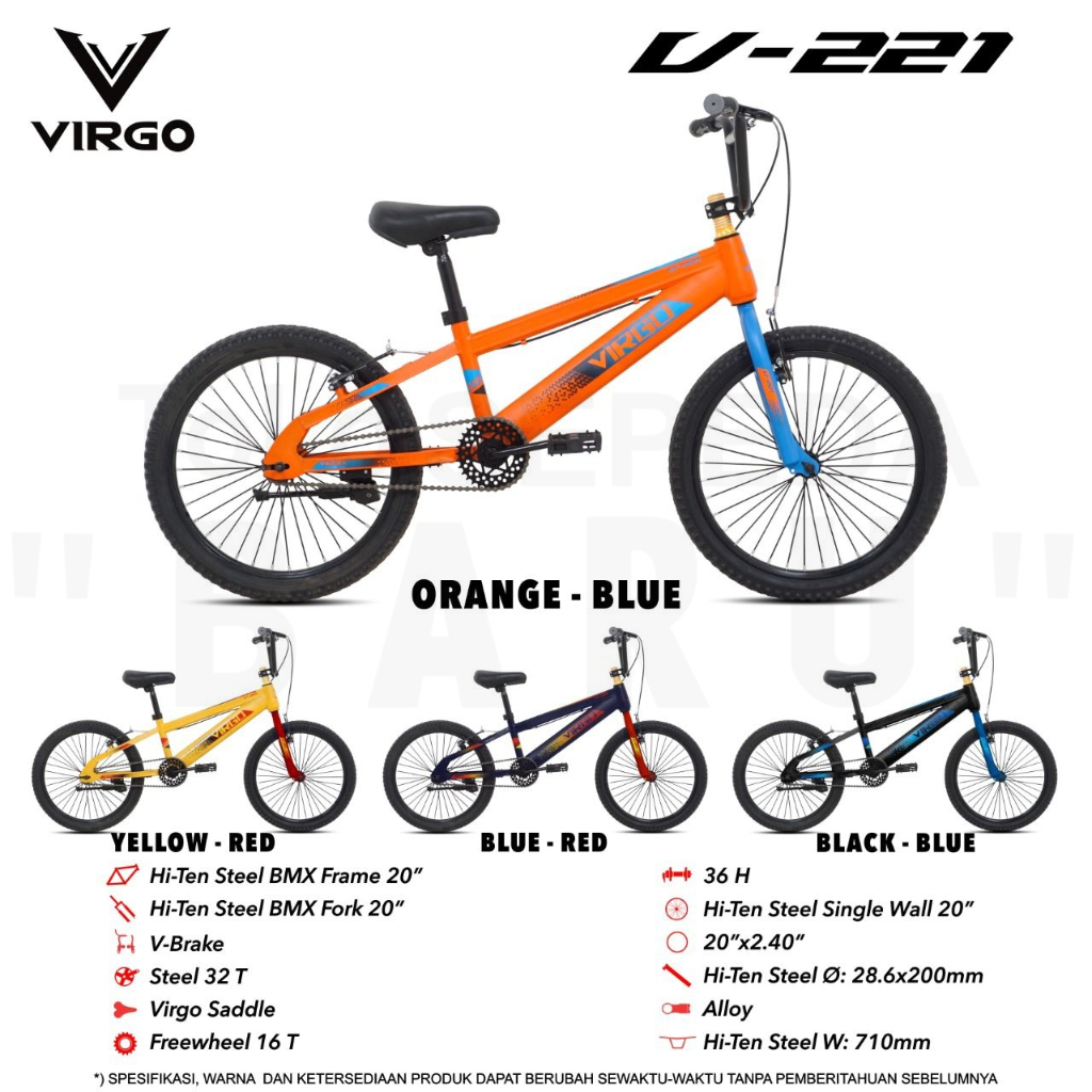 TB - Sepeda BMX VIRGO by PACIFIC V-221 Uk 20 Inch