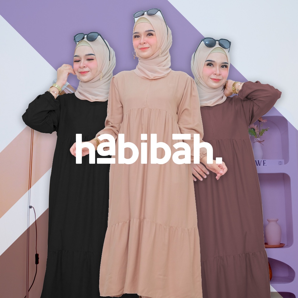 MIDI Rayon Dress Muslim Gamis Syari Baju Muslim Gamis Midi Rayon Terbaru