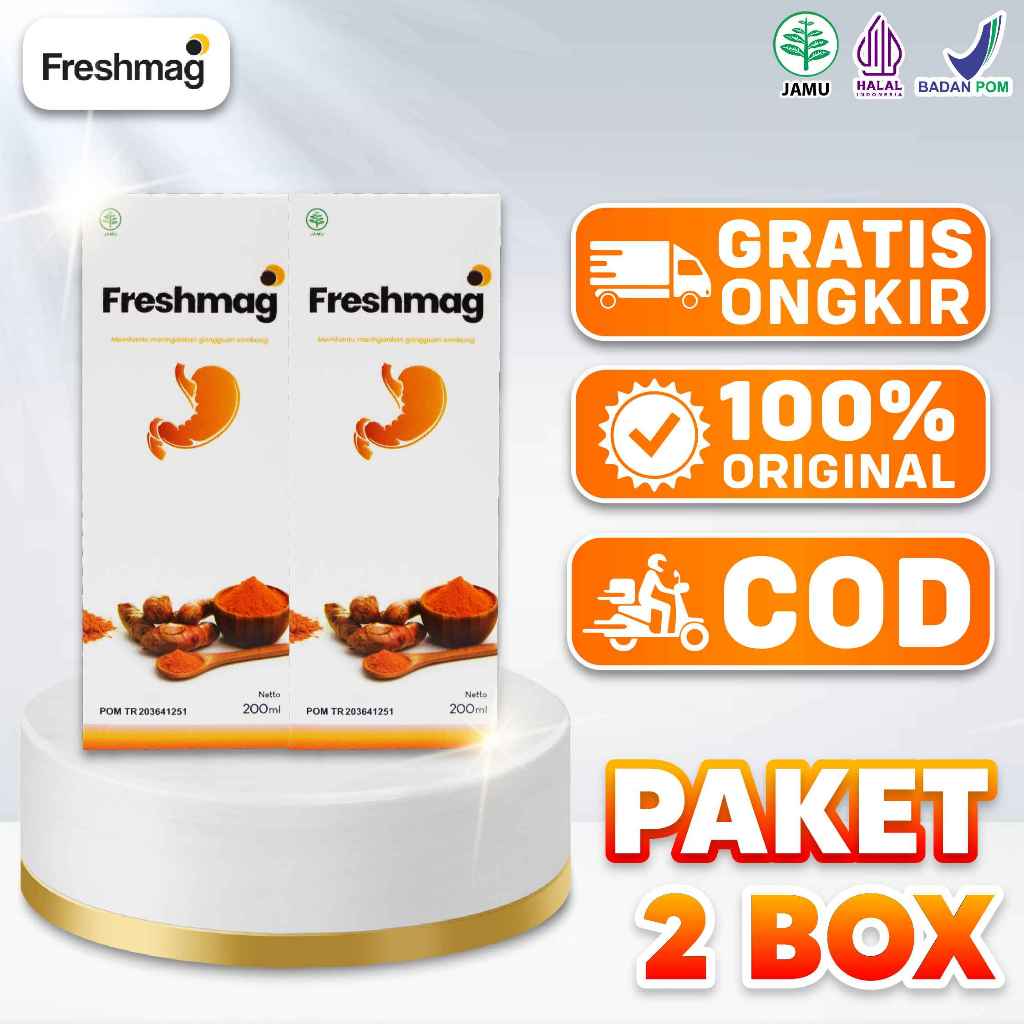 

Paket 2 Box Freshmag | Madu Dari Bahan Herbal Alami Yang Cocok Mengatasi Asam Lambung Maag GERD