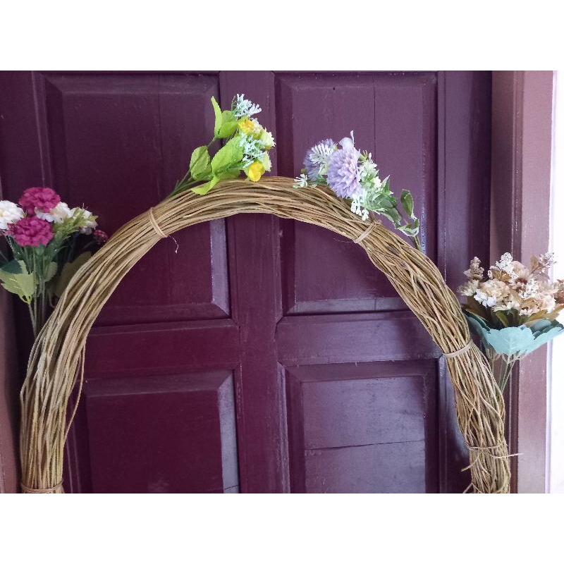 Akar Manon Dekorasi Akar Mantau Ring Rustik Media Tancap Bunga