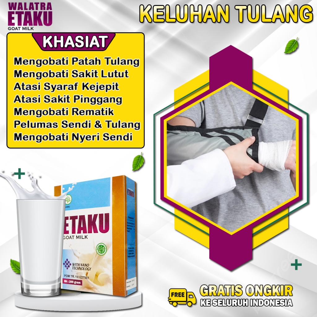 

Susu Kalsium Untuk Patah Tulang Memperkuat Sendi dan Tulang Osteoporosis Susu Etaku