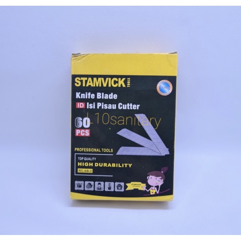 

Isi Cutter Stamvick 1 Kotak / Isi Cutter Murah / Isi Kater / Knife Blade Tajam /Refill Pisau Cutter Stamvick