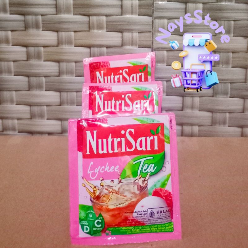 

Nutrisari Minuman Serbuk Tea Rasa Lychee Tea 14g × 10 Sachet