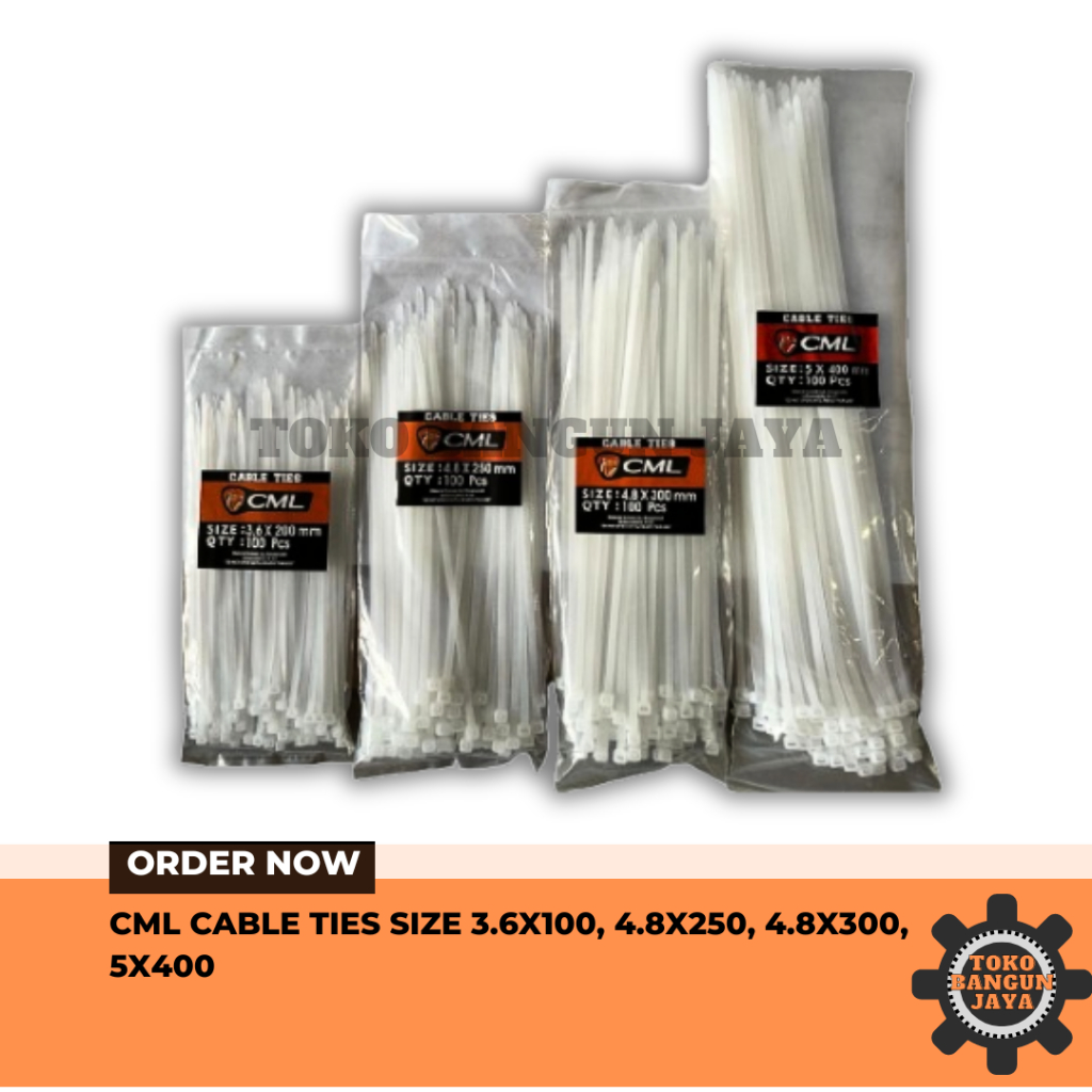 

CAMEL Kabel Ties 3.6x200, 4.8x250, 4.8x300, 5x400 (isi 100pcs) / Camel cableties 3.6x100, 4.8x250, 4.8x300, 5x400