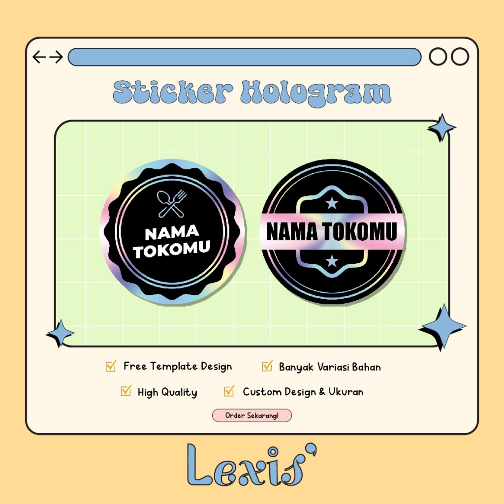 

STIKER LABEL STICKER SEGEL THANK YOU HOLOGRAM MURAH